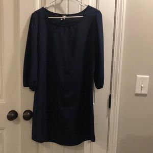 Blue silky dress